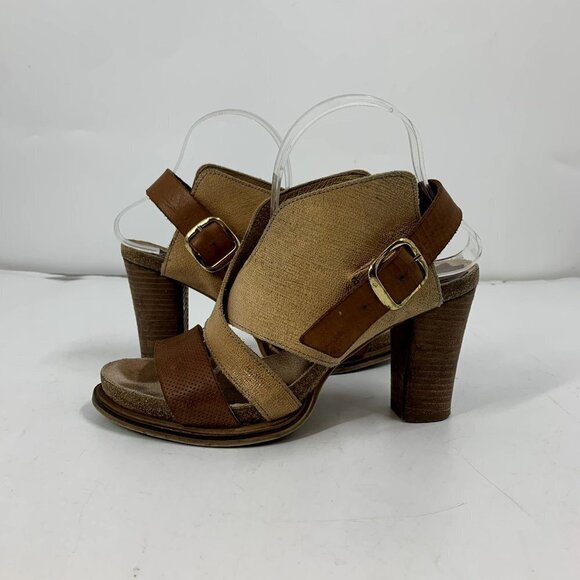 Anthropologie Coque Terra Sanne Block Heel Leather Sandal Size US 8 EU 39 - Picture 5 of 14